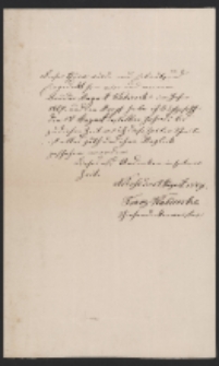 Dokument dotyczący odbudowy wieży kościoła w Szybowicach