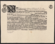 Świadectwo ukończenia praktyki wydane przez Cech Garbarzy w Prudniku na nazwisko Gaspar Langer