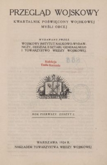 Przegląd Wojskowy : kwartalnik poświęcony wojskowej myśli obcej, z. 2