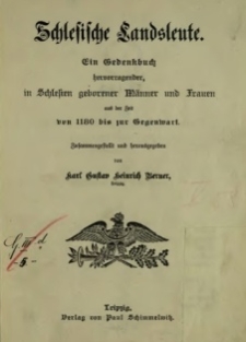 Schlesische Landsleute : ein Gedenkbuch hervorragender in Schlesien geborener Männer und Frauen aus der Zeit von 1180 bis zur Gegenwart