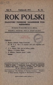 Rok Polski : czasopismo poświęcone zagadnieniom życia narodowego. R.2, nr 10