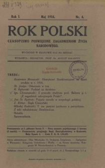 Rok Polski : czasopismo poświęcone zagadnieniom życia narodowego. R.1, nr 4
