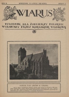 Wiarus : tygodnik dla żołnierzy polskich wydawany przez Księgarnię Wojskową. R.3, z. 7
