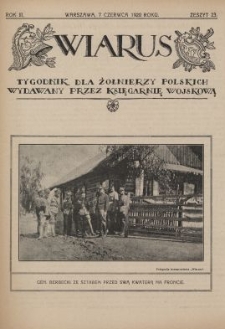 Wiarus : tygodnik dla żołnierzy polskich wydawany przez Księgarnię Wojskową. R.3, z. 23