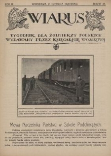 Wiarus : tygodnik dla żołnierzy polskich wydawany przez Księgarnię Wojskową. R.3, z. 25