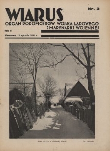 Wiarus : organ Podoficer&oacute;w Wojska Lądowego i Marynarki Wojennej. R.2, nr 3