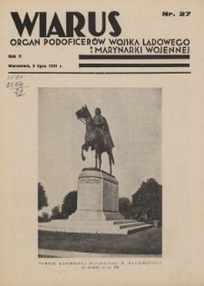 Wiarus : organ Podoficerów Wojska Lądowego i Marynarki Wojennej. R.2, nr 27