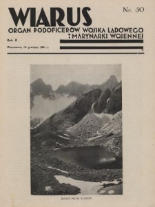 Wiarus : organ Podoficer&oacute;w Wojska Lądowego i Marynarki Wojennej. R.2, nr 50