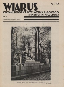 Wiarus : organ Podoficer&oacute;w Wojska Lądowego i Marynarki Wojennej. R.2, nr 48