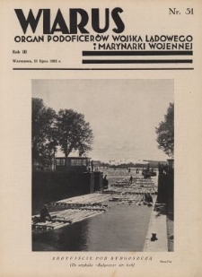 Wiarus : organ Podoficer&oacute;w Wojska Lądowego i Marynarki Wojennej. R.3, nr 31