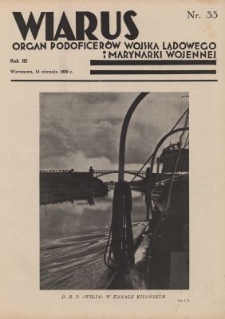 Wiarus : organ Podoficer&oacute;w Wojska Lądowego i Marynarki Wojennej. R.3, nr 33