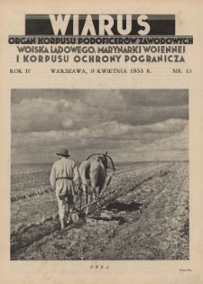 Wiarus : organ Podoficer&oacute;w Wojska Lądowego i Marynarki Wojennej. R.4, nr 15