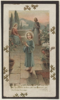 O Jesu g&ouml;ttliches sind hilf uns wie du den Vater lieben der im Himmel ist