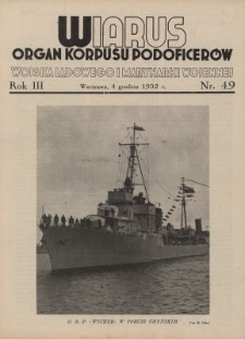 Wiarus : organ Podoficerów Wojska Lądowego i Marynarki Wojennej. R.3, nr 49
