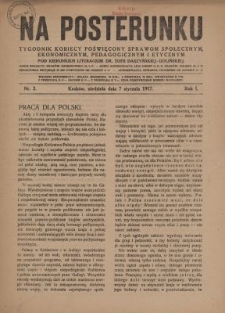 Na Posterunku : tygodnik kobiecy poświęcony sprawom społecznym, ekonomicznym, pedagogicznym i etycznym. R.1, nr 2