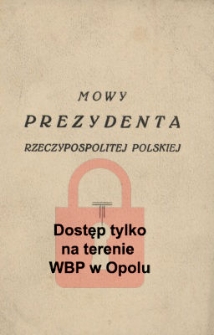 Mowy Prezydenta Rzeczypospolitej Polskiej