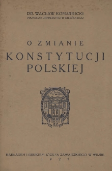 O zmianie konstytucji polskiej