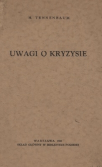 Uwagi o kryzysie