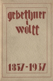Z dziejów firmy Gebethner i Wolff : 1857-1937