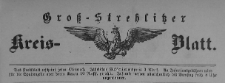 Gross-Strehlitzer Kreisblatt, 1890. Stück 1