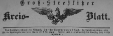 Gross-Strehlitzer Kreisblatt, 1891. St&uuml;ck 11