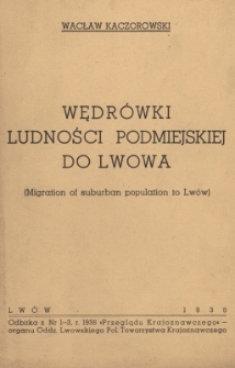 Migration of suburban population to Lwów
