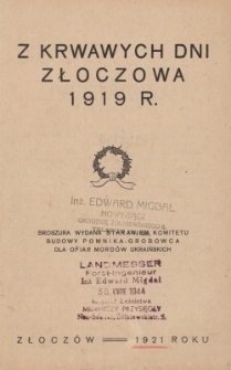 Z krwawych dni Złoczowa 1919 r.