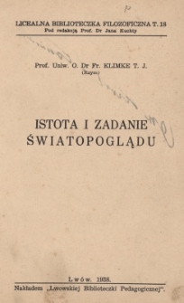 Istota i zadanie światopoglądu