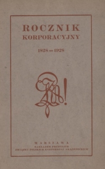 Rocznik Korporacyjny 1828-1928
