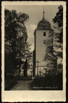 Kuni&oacute;w : widok na wieżę kościoła