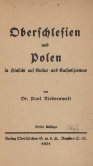 Oberschlesien und Polen in Hinsicht auf Kultur und Katholizismus