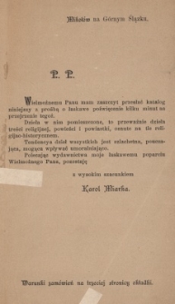 [Wydawnictwo Dzieł Ludowych Karola Miarki w Mikołowie : katalog]