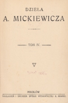 Dzieła A. Mickiewicza. T.4
