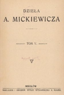 Dzieła A. Mickiewicza. T.5