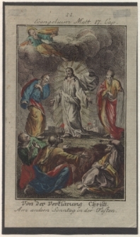 Von der Verkl&auml;rung Christi. Am andern Sonntag in der Tasten