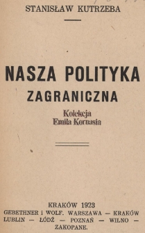 Nasza polityka zagraniczna