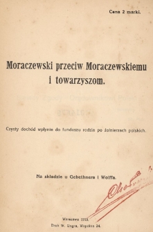 Moraczewski przeciw Moraczewskiemu i towarzyszom