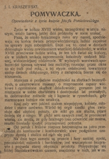 Pomywaczka : opowiadanie z życia księcia Józefa Poniatowskiego