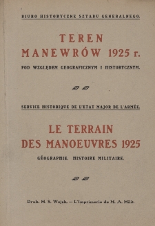Teren manewrów 1925 r. pod względem geograficznym i historycznym