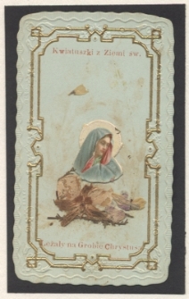 Kwiatuszki z Ziemi św. Leżały na Grobie Chrystusa