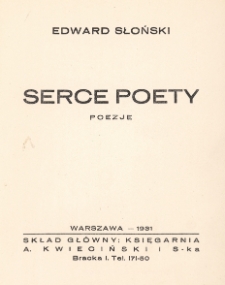 Serce poety : poezje