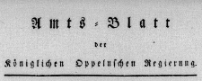 Amtsblatt der Königlichen Oppelnschen Regierung 1816, Stück 1