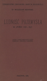 Ludność Przemyśla w latach 1521-1921