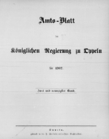Amtsblatt der K&ouml;niglichen Regierung zu Oppeln 1907, St&uuml;ck 50