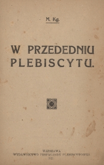 W przededniu plebiscytu