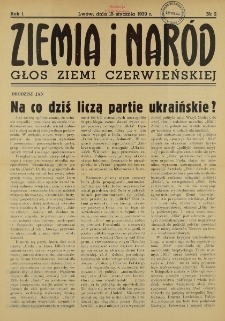 Ziemia i Nar&oacute;d : głos ziemi czerwieńskiej R.1, nr 2