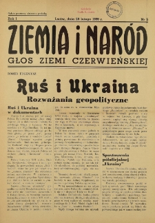 Ziemia i Nar&oacute;d : głos ziemi czerwieńskiej R.1, nr 5