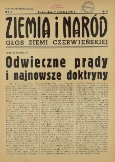 Ziemia i Nar&oacute;d : głos ziemi czerwieńskiej R.1, nr 8