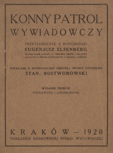 Konny patrol wywiadowczy