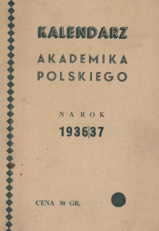 Kalendarz Akademika Polskiego na rok 1936/37